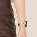 Designer Band for Apple Watch 40mm 41mm 42mm 38mm 44mm 45mm 46mm 49mm for Women, Stainless Steel Dressy Bands Compatible with Apple Watch Series 11,10,Se,9,8,7,6,5,4,3,2,1 for iWatch