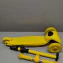 Yellow Mini 3 Wheel Scooter for Kids  Lean-to-Steer with LED Light-Up Wheels, Adjustable Handlebar, Wide Anti-Slip Deck, Smooth PU Wheels, Rear Foot Brake  Toddler Scooter for Ages 2+