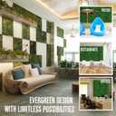 Houseables Grass Wall Panels, Greenery Wall, Greenery Backdrop, Grass Backdrop, Fern Panels, Artificial Green Decor, Faux Hedge, Fake Plant Squares, Leaf Tiles, Outdoor Living Decoration, 12x12, 12PK