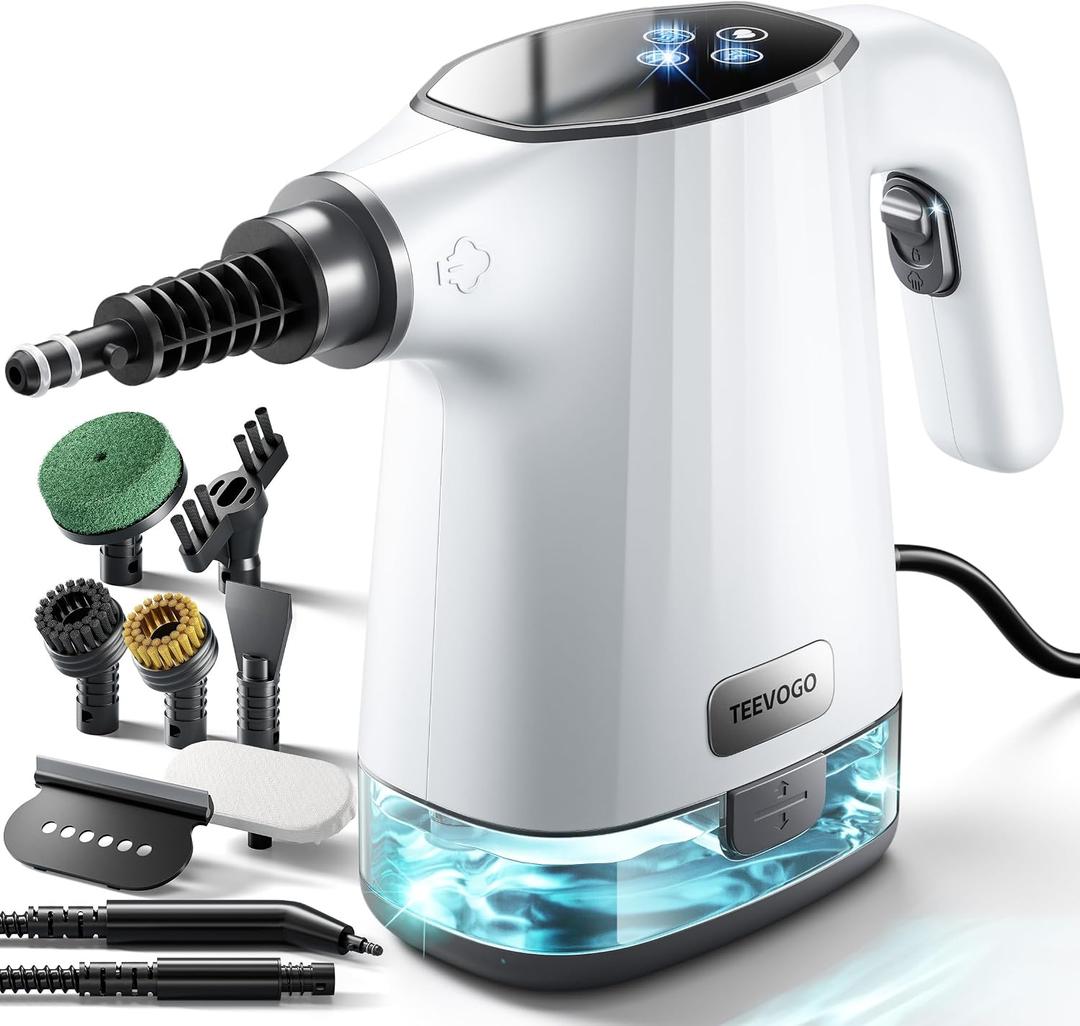 Handheld Steam Cleaner, 3s Fast Heat Pressurized Steam Cleaner, Upgrade 450ml Removable Water Tank, Lightweight Portable Steamer for Cleaning Home, Kitchen, Bathroom, Car, Tile, Easy Refill