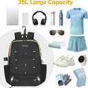 Ytonet Gym Backpack for Men Women, Gym Bag for Women with Shoe Compartment Large Water Resistant Lightweight Sport Backpack Fit 15.6 Inch Laptop, Sport, Workout, Travel, Black