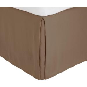 Fancy Collection Easy Care Tailored Microfiber Bed Skirt Solid New (Full, Taupe)