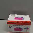 IDAODAN Electric Balloon Pump, Portable Electric Balloon Blower Machine Balloon Air Pump Dual Nozzle Rose Red 110V 600W Balloon Inflator for Party Decorations