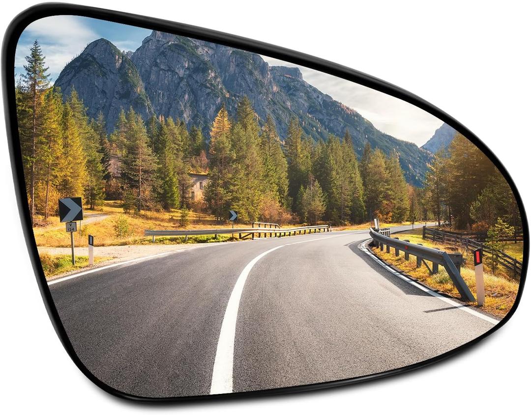 SCITOO Passenger Side View Mirror Glass fit for 2012-2015 2016 2017 For Toyota Camry 2015 Corolla 2014-2017 for Yaris Heated Chrome Side View Mirror Glass With Plastic 8K0949102E-AUT