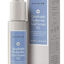 Naturium Quadruple Hyaluronic Acid Serum 5%, Hydrating & Plumping Face Serum, AntiAging & Moisturizing Skin Care, FragranceFree, 1 oz