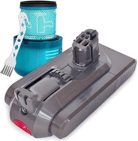 Li-Ion 25.2V Replacement Battery for Dyson with High Capacity, Fast Charging, Strong Suction for Dyson V11/V15 Click-in Battery Vacuums and Replacement Filter and Brush.