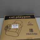 Portable Cat Playpen with Surround Tunnel, 2-Linked-Enclosed Areas, Ideal Cat Tent Outdoor or Cat Playpen for Indoor Cats Enclosed.Breathable Mesh Design for Indoor & Outdoor Use(Grey)