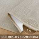 Softalker Vinyl Tablecloth Rectangle, Outdoor 100% Waterproof Oil Proof Plastic Edge Binding Table Cloth, Heavy Duty Thick Wipeable PVC Table Covers for Picnic Dining Party - 54 x 120 Inch, Sand