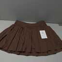 Womens Tennis Skirt with Pockets Shorts Crossover High Waisted Athletic Skorts Skirts for Golf Running Workout (XX-Large, Z-brown)