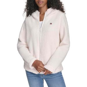 Tommy Hilfiger Women's Zipper Hoodie Sherpa Fuzzy Jacket XS