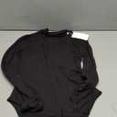 Women Long Sleeve Crew Neck Bodysuits Top 2025 Fall Slim Fit Ribbed Knit Soft Basic Tee Shirts, M