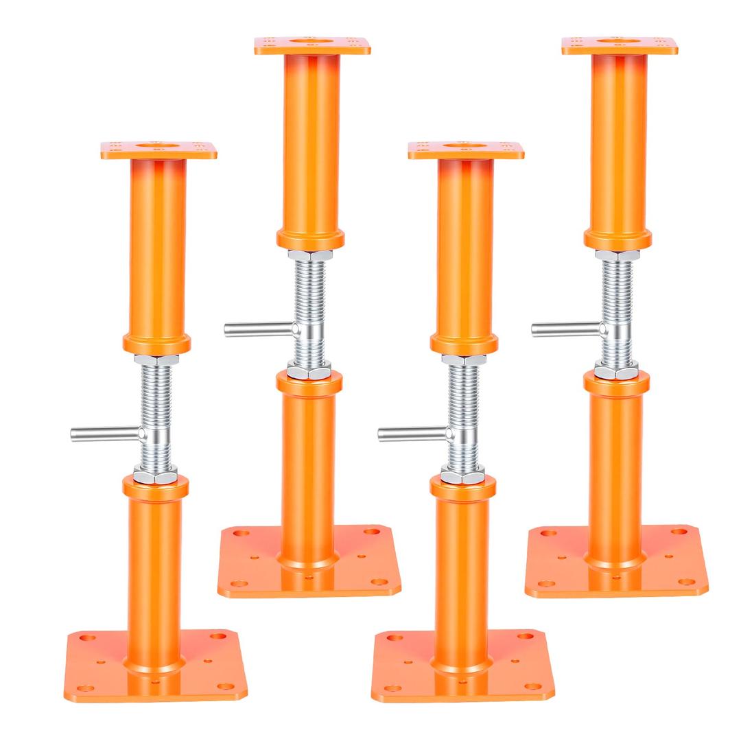 4PCS House Jacks for Leveling Crawlspace 17''-31''Adjustable Support JackFloor Jacks,for Stabilizing Stairs, Decks, Crawlspaces, Uneven Floors10000 lbs Load Capacity Orange