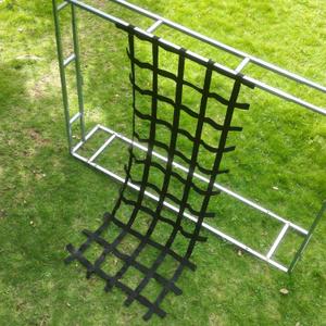 CL CLC Climbing Cargo Net - Playground Play Safety Net,Rope Ladder,Jungle Gyms, Swing Set, Obstacle Courses for Outdoor Treehouse- 8ft X 4ft (96in X 48in) Black