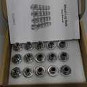 Orion Motor Tech M12x1.25 Lug Nuts, 12x1.25mm Wheel Lug Nuts Compatible with Infiniti Q70 Q45 Q50 G37 I30, Nissan 350Z 370Z 200SX, Subaru Forester BRZ Outback WRX, Mag Lug Nut with Washer, Set of 20 (Silver)