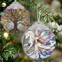 Unicorn and Fairy Stained Glass Orament - Christmas Ornament - Christmas Decorations for Tree - Holiday Present ldeas - Gift Exchange
