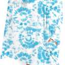 Plus Size Moo Moos for Women Oversized Sleep Shirts for Women Oversized Nightgown with Pocket Fit S-5XL (Blue Tie Dye)