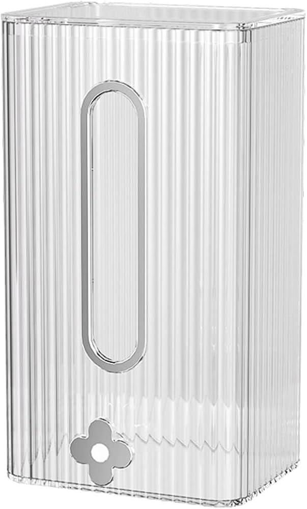 Cabilock Wall-Mounted Four-Leaf Napkin Box Pet Material Tissue Holder for Bathroom Kitchen