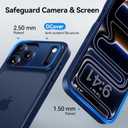 CASEKOO Armor Shockproof Designed for iPhone 17 Pro Case [16FT Military Grade Protection] Matte Finish Protective Phone Case Anti-Fingerprint Thin Slim Hard Cover for iPhone 17 Pro - Deep Blue