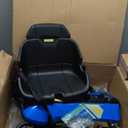 Electric Go Kart for Kids Ages 6-12 - 24V Drifting Go Cart Shift - 360 Spin, Twist Grip, Stepless Speed, Max 6 MPH, 3 Adjustable Seat, Music, Drift Kart for Riders up to 132 lbs, Blue/24V
