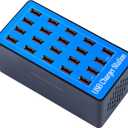 USB Charging Station,100W 20-Port Multi-Device Charger with Intelligent Safety Features, Charging Station for Multiple Devices: Phone, Watch, Pad, Speakers, Headphones, PS Compact for Home, Office, Travel