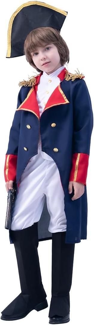 PGOND Boy's Napoleon French Emperor Costume (M/7-9Y)