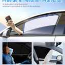 Full Set 8PCS Window Shades for Tesla Model Y Juniper 2025 2026 (Only fit for Model Y Juniper) (2 Sides Black) Accessories for Juniper Side Window Cover Privacy All Window Front Windshield Side Window