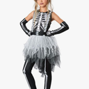 Seasons Halloween Girls Ghostly Skeleton Costume, Size S(4-6)