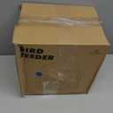 Kingsyard Mesh Caged Bird Feeders for Outdoor Hanging, Tube Squirrel Proof Bird Feeders with Seed Tray for Small Birds Finches Bluebird, Rain Proof Covered, 4 Feeding Ports, Green