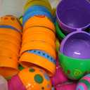 JOYIN Toy 36 PCs Plastic Printed Bright Easter Eggs, Over 3.15'' Tall Fillable Empty Eggs Bulks for Easter Hunt, Basket Stuffers Fillers, Classroom Prize Supplies, Filling Treats and Party Favor