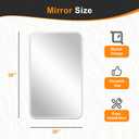 Delma Bathroom Vanity Mirror, Black Framed Bathroom Mirror for Over Sink, High-Definition Bathroom Mirror, Versatile Bathroom Vanity Mirror, Hangs Horizontally or Vertically(50x30, Silver)