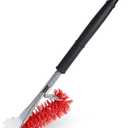 Nylon Grill Brush and Scraper, 18.7 Inch BBQ Cleaning Tool with No Wire Bristles, Heat-Resistant Safe Grill Brush for Outdoor Gas Charcoal Grills, Non-Scratch Grill Cleaner Accessories