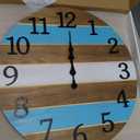 Decorative Clocks for Living Room 20 Inch Brown Solid Wood Wall Clock Silent Battery Powered Wall Clock Farmhouse