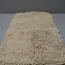 Yeaban Ivory Cream Bathroom Rugs  Thick Chenille Bath Mats | Absorbent and Washable Bath Rug Non-Slip, Plush Rugs for Bathroom, Shower, Sink - 17" x 24"