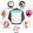NANOBABY 16oz Pint Cups Compatible with NC300 Series Ice Cream Makers, Replacement 16 oz Containers with Lids for NC299AMZ, NC301, CN305A, CN301CO, 4-Pack, BPA Free,Clear