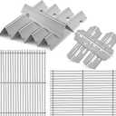 Stainless Steel Grill Flavorizer Bar Heat Plates with 2 Pack Grates BBQ Gas Grill Replacement Parts for Weber Genesis II 300 Series Genesis II E-310 E-315 E-330 E-335 S-310 S-335 Gas Grill