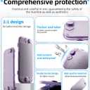 Protective Case Compatible with Nintenndo Switch 2,Hard Protector Cover Accessories for Switch 2, for NSwitch 2 CoverIncludes Purple Case, 2 *Screen Tempered Film, Port Dust Plug, Joystick Cap