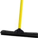 FURemover Original Pet Hair Rubber Broom with Squeegee, with 58" Telescopic Handle for Carpet, Tile and Hardwood