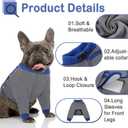 KOESON Dog Recovery Sleeve for Front Legs, Soft Pet Recovery Suit After Surgery, Adjustable Dog Leg Elbow Protector, Pet Wound Care Shirt to Stop Licking, E-Collar Cone Alternative, Grey M