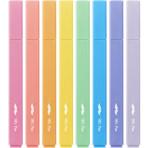 Mr. Pen Aesthetic Highlighters, 8 pcs, Chisel Tip, Assorted Colors, No Bleed Bible Highlighters