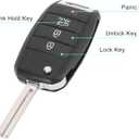 X AUTOHAUX 433MHz OSLOKA-910T Replacement Keyless Entry Remote Key Fob for Kia Sorento 2015 2016 2017 2018 2019 2020 95430-C5101