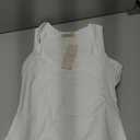 HOYAYO Womens Bustier Y2K Top Sleeveless Square Neck Casual Slim Fit Basic Fitted Compression T-Shirts White L
