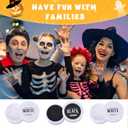 2 x Halloween Black and White Face Paint Kit - 7pcs Large Capacity Facepaint for Adult Clown SFX Zombie Special Effects Makeup With Brushes & Sponges