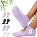 ALLIVE Pilates Socks with Grips for Women, Bamboo Breathable Non Slip Socks for Yoga, Barre, Studio, and Home Use