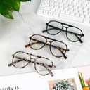 DXYXYO Retro Aviator Reading Glasses for Women, Mens Lightweight Blue Light Blocking Computer Readers 1.75