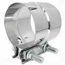 2.5 inch Exhaust Clamp Stainless Steel Muffler Band Clamps for 2.5" Inner Diameter to 2.5" Outer Diameter Turbo Downpipe Exhaust System Repair - 1 Piece