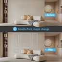 Art3d Premade Bilinear Frame Accent Molding Set, Pre-Cut Decorative Wainscoting Panel for Home Décor, Ready-to-Assemble Glue-On Wall Trim for Living Room Bedroom Corridor, 6 Separate Bilinear Frame