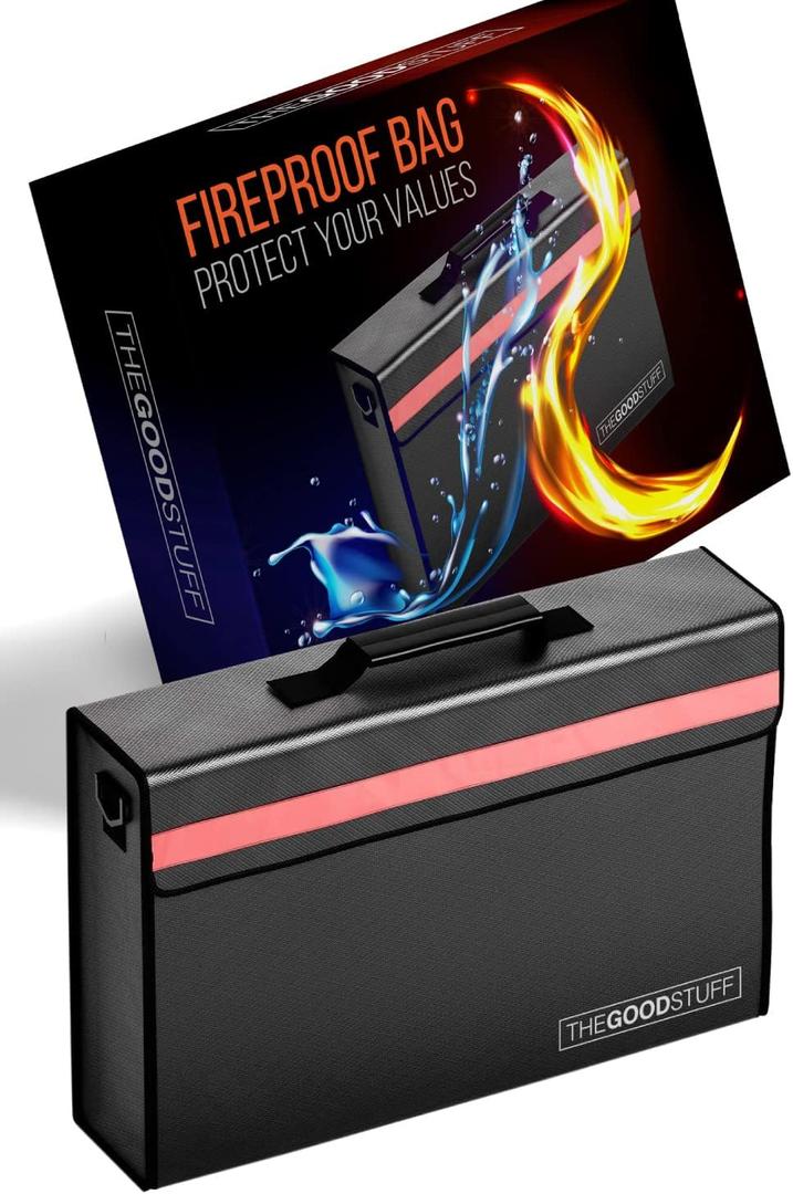 The Good Stuff Fireproof Document Box for Legal Documents, Passports, Cash, and Contracts, 5" x 11" 3.5" / 2000 Protect Your Notebooks, Binders, Folders, and Contracts