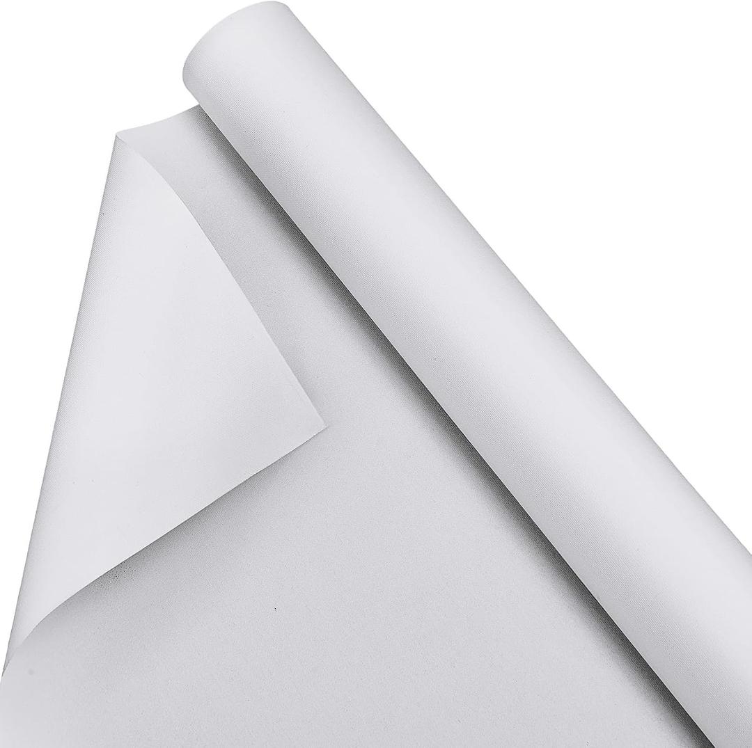 Kinlop 24 Inch x 20 Feet Double Primed Cotton Canvas White Canvas Roll for Oil and Acrylic Paint