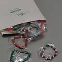 Landical 30/50 Pcs Cross Bracelets Bulk Jesus Bracelets Handmade Elastic Colorful Polymer Clay Bead Religious Wristbands Christian Wristband for Women Kid Easter Valentine Gifts