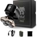 Skull Shaver Pitbull Silver PRO: Electric Head Shaver for Men, Wet & Dry Bald Head Shaver with Ergonomic Design - Perfect Grooming for Men